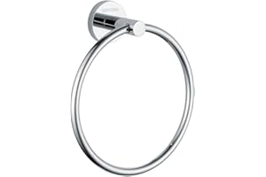 GRIFEMA IBIZA-G30104 Anneau Porte-Serviettes en Laiton, Accessoires de Salle de Bain, Chrome