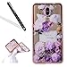 Produktbild Huawei Mate 9 Silikon Handy Hülle,Leeook Elegant Retro Floral Schön Lila Rose Blume Crystal Soft Clear Case Electroplate Plating Rose Gold Frame Scratch-Resistant Bumper Soft Rückseite Cover Tasche Ultradünne Galvanisiergeräte Weicher Gel TPU Tasche Schutzhülle Hülle Tasche für Huawei Mate 9 + 1 x Schwarz Eingabestift-Purple Rose Flower