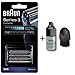Braun Series 32S cassette, wet&dry, CruZer6 Clean shave heads, Cutter, parts, shaver spares, razor, shaver parts, Electric Men's Shavers, silver with 6cm cleaning brush and oil 7ml