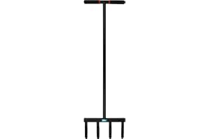 Sillar Gräsluftare, 4 Rörspikar 12 cm, Kolstål, T-Handtag | Manuell gräsmatteluftare 103 cm för jordluftning borttagning av jordpluggar dränering och regenerering av gräsmattan