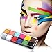 Produktbild Körpermalfarbe Körperfarbe Set 12x Körperfarben Körpermalfarben Halloween Karneval Make Up Schminke Palette Gesichtsfarbe Bodypaint Bodypainting Schminke für Body und Facepainting, Face Painting Oil Multi-Farben-Verfassungs-Halloween-Kostüm-Kinderfasching Körper (Farbe)
