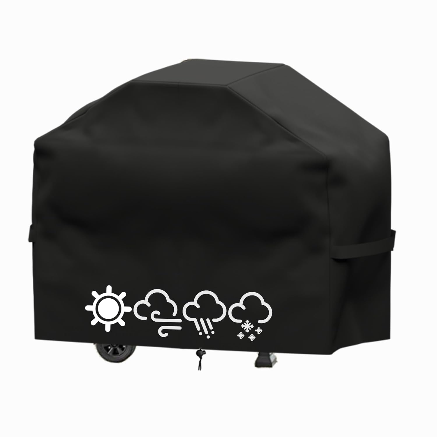 Jemkgeik Copertura Barbecue da Esterno,Copri barbecue da Esterno Impermeabile,Telo Copri Barbecue Esterno,Anti Pioggia Polvere Sole Neve Pioggia Feci di Uccelli Tessuto (145X61X117 CM)