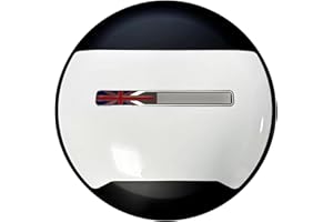 FENQING-Y Spare Tire Cover for Defender, Spare Tire Tyre Wheel Cover Plastic Protector for LR Defender 90 110 130 2 Door 4 Door 2020 2021 2022 2023 2024 2025 (White W/Flag)