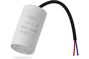 CBB60 450v 5uf 50/60HZ startkondensator,ANGEEK motorkörningskondensator,motorkondensator,mikrofaradkondensator med tråd