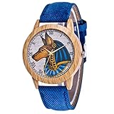 IG Invictus Damen Mode Casual Lederstrap Analog Quarz Runde Uhr T332 N Quarzuhr Blaue Quarz Uhr