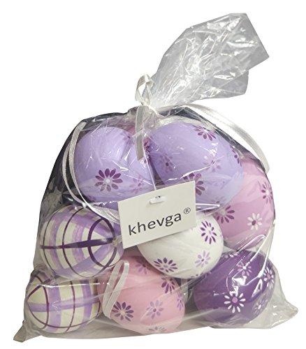 khevga Deko Ostereier violett 12er Set - 2