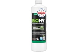 ‎BIOHY BiOHY Ultraschallreiniger (1l Flasche) | intensive und materialschonende Reinigung von Dentalprodukten, Gold, Münzen und Schmuck | KONZENTRAT für Ultraschallbad | streifenfreier Glanz