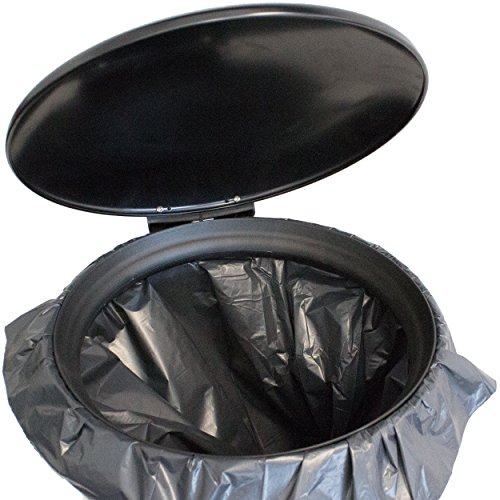 Oxid7® Treteimer Abfalleimer Mülleimer „Skinny“ Mülltrennung Edelstahl Schwarz mit Absenkautomatik (10 Liter) - 6
