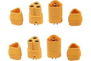 Boladge 2 Paires 3 Pôle 3.5mm Connecteur Femelle Mâle MT60 Bullet ESC à Moteur Connecteur Set (2 Paires)