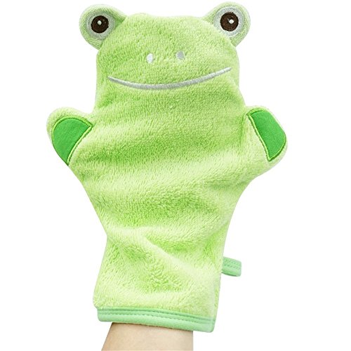 Lvge Animal Baby Wash Mitts Green Frog