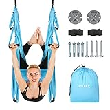 INTEY Yoga Hängematte Muti Yoga Swing Aerial Anti-Gravity-Schwingen Fitness Yoga-Schaukel Hängetuch mit Zubehör