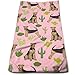 Produktbild momnn Airedale Terrier (Smaller) Cactus Dog Breed Pink Hand Towels Dishcloth Floral Linen Hand Towels Super Soft Extra Absorbent for Bath,Spa and Gym 11.8"x 27.5"