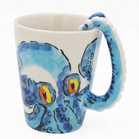 HOMEEHandmade Creative Art Coffee Mug Ceramic Milk Cups Ocean Style (Octopus)