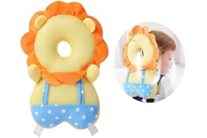 XIZHI Mochila protectora de cabeza de bebé, protección de cabeza de bebé, almohadillas de seguridad ajustables para bebés, regalo para reposacabezas de niños (amarillo)