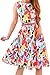 Produktbild YMING Damen Vintage Kleid 50er Partykleid Ärmellos Rockabilly Kleid Schwing Kleid A-Linie Cocktailkleid,Bunt,XXL
