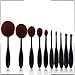 Oyedens 10PC/Set Pro Ovel Cosmetic Makeup Face Powder Eyebrow Foundation Eyeliner Lip Toothbrush Curve Brush