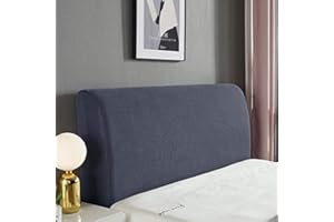 Kamanan Copritestiera Letto Cover Testata Letto Lavabile Fodera Testata Letto Estensibile Fodera Elastica Protezione Antipolvere per Testiera Imbottita per Camera da Letto (Grigio Scuro, 170-190cm)