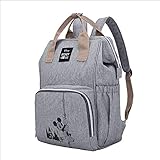 [SEGURO Y CÓMODO DE TRANSPORTAR] La abertura ultra ancha hace que esta mochila para pañales sea fácil de encontrar con lo esencial de una cremallera bimetálica ajustada, que sea fácil de agarrar el diseño ergonómico del asa y la espalda y la correa acolchada y gruesa para el hombro para un cómodo transporte y una mayor resistencia.
