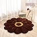 Produktbild Lx.AZ.Kx Fußmatte Dicke Stereo Sonnenblume Pad minimalistischen Der Teppich Der Schlafzimmer die Kante des Bettes und Wohnzimmer Rundschreiben Matten Pc Sitzkissen 1M, Espresso Braun