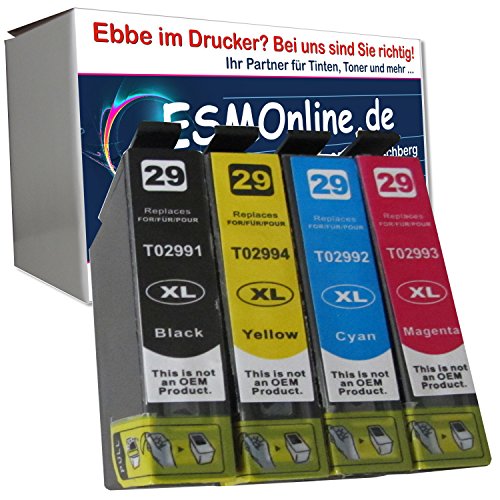 4 komp. XL Druckerpatronen für Epson 29XL Epson Expression Home XP-235 XP-332 XP-335 XP-432 XP-435.