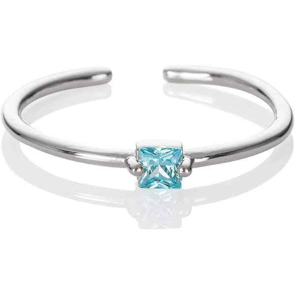 Anello Marlù In Acciaio Con Cristallo Azzurro Da 3 Mm. Un Gioiello Ritorto, Regolabile, Semplice Ma Con Quel Tocco Di Luce. Collezione TMT2AA. - 5