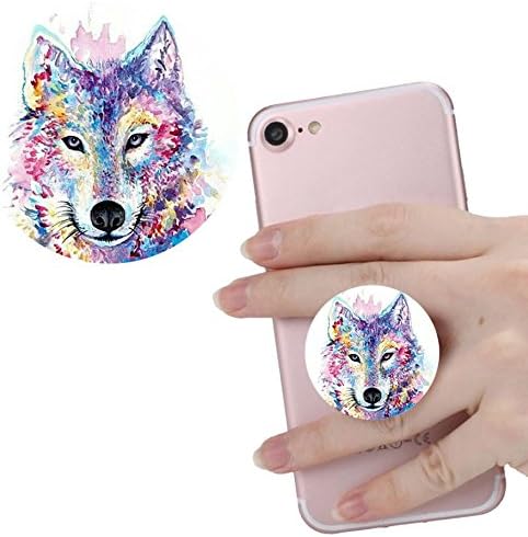 Expanding Stand and Grip for Smart phones and Tablets,pop Multi-function Mounts and Mount cellular phone Holder socket Collapsible White blue red Wolf