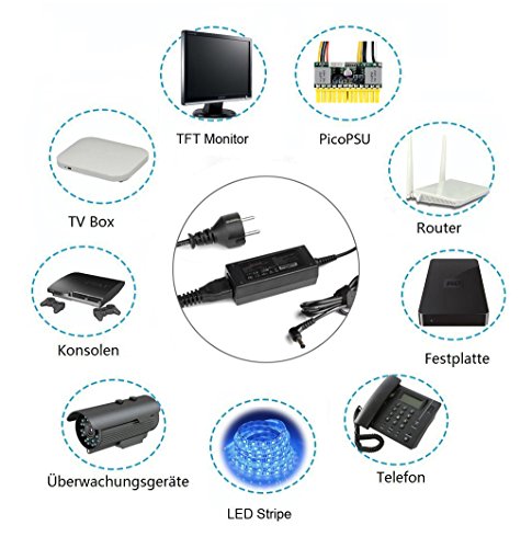 Salcar Netzteil – 12v 3A 36W,Ladegerät,Stromversorgungen für LED Strips,Ledstreifen,USB –Hub, FritzBox,DVD Player,Überwachungskamera ,Luftreiniger,TFT LCD Monitor Samsung,BenQ usw mit 12V Stromspanung bis maxium 36 W (1-36W) - 5