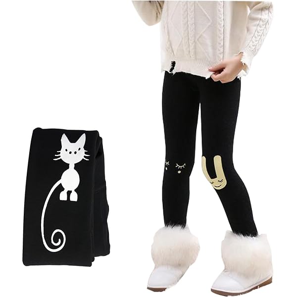 Leggings Polaire Filles 2-7 Ans - Chauds, Doublés - 2 Pièces - Couleurs Unies - 11