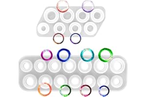Stampo per anelli in resina da 2 pezzi di tutte le dimensioni, stampi in silicone per colata di gioielli JiaLe Ring per realizzare anelli, orecchini, ciondoli e artigianato fai da te