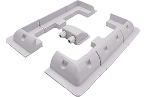 Aserell Solar Panel Mounting Brackets ABS Solar Panel Brackets Drill-Free Corner Bracket Support Kit for RV Marine Flat Roof Camping Van and Caravan Installations UV-Resistant (7Pcs-White)