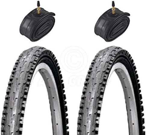 2 Bicycle Tyres Bike Tires - Mountain Bike - 26 x 1.95 - With Presta Tubes