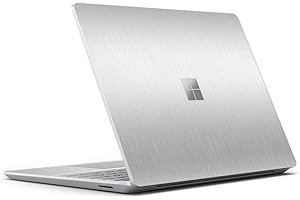 MasiBloom Autocollant de protection en vinyle anti-rayures pour ordinateur portable Microsoft Surface 12,5" Argenté