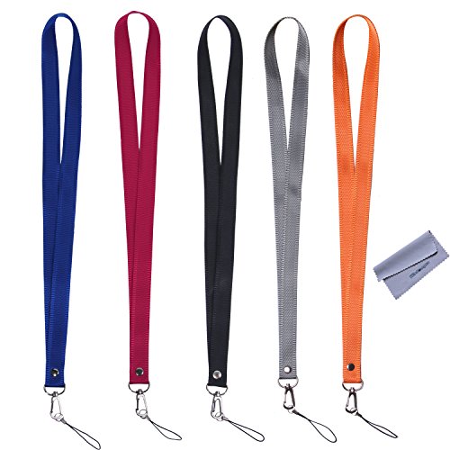 5pcs Premium Colorful Correa de mu  eca Cintas cuerdas Pack para tel  fonos m  viles  c  maras  Unidades flash USB  Clave  llavero  ID Etiqueta de Nombre Badge Holder  video game U Otros Objetos port  til  colores surtidos