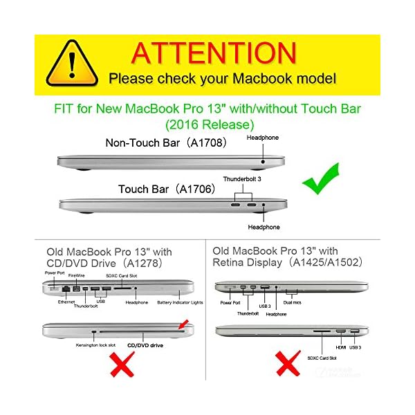 FINTIE Case Compatible with MacBook Pro 13 (2019 2018 2017 2016 Release), Snap-On Hard Shell Cover 13-Inch Model A2159 A1989 A1706 A1708 with/Without Touch Bar and Touch ID, - Image 4