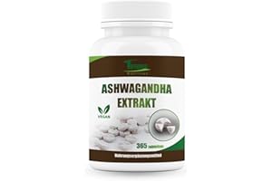 ‎FUTURES NUTRITION FUTURES NUTRITION Ashwagandha Extrakt Nahrungsergänzungsmittel - 365 hochdosiert Tabletten - 1500mg davon 10% Withanolide - Anti-Stress- und Schlafmittel - Ohne Zusatzstoffe und Vegan - Laborgeprüft
