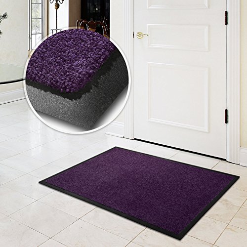 casa pura® Premium Fußmatte in attraktiver Optik | Schmutzfangmatte in 5 Größen | lila | 40x60cm - 3