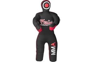 Brottningsdummy för MMA, judo, brottning, brasiliansk jiu jitsu, underkastelse och kastning, ofylld canvasväska (svart