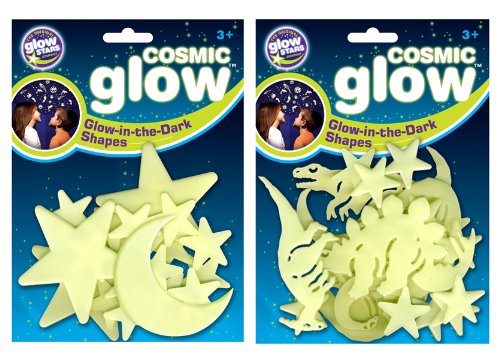 The Original Glowstars Company - Pegatinas para Pared y Cristal Dinosaurios (Brainstorm) [Importado de Inglaterra]