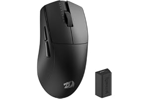 Redragon M916 PRO - Ratón inalámbrico para juegos de 3 modos, 4K hiperrápida, ultra ligero 49g 26K DPI, agarre ergonómico natural, teclas macro redefinidas