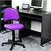 GreenForest Mid-Back Chair with Padded Fabric Swivel Comptuer desk chair,Purple