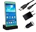 Produktbild mobilefox® Dockingstation Ladestation Ladegerät Ladekabel Micro USB 3in1 Ladeset Samsung Galaxy Note 3 Neo (N7505) Schwarz