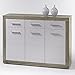 Produktbild Kommode, Schrank Can Can 2, Weiß/Eiche San Remo hell, 3 Türen, 3 Sch
