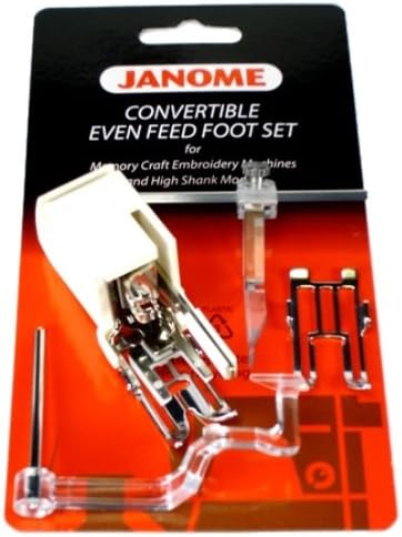 JanomeConvertible Even Feed Foot Set Memory Craft Embroidery Machines & High Shank Models