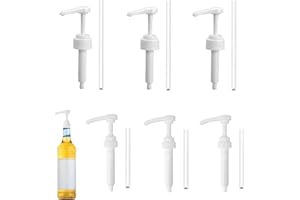 GYYXH 6 Pièces Pompe Sirop pour Monin, Distributeur de Sirop 700 ML / 1000 ML, Réutilisables Pompe Doseuse avec 3 Tubes Longs et 3 Courts pour Monin Bouteilles de Sirop