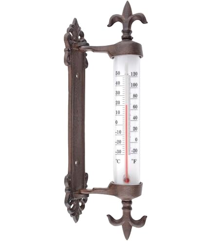 Pluviomètre Vintage, Avec Piquet, 61cm Pluviomètre Métal Papillon