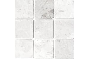 CONWIRE Fliese Marmor Naturstein weiß Fliese Ibiza Antique Marble für WAND BAD WC DUSCHE KÜCHE FLIESENSPIEGEL THEKENVERKLEIDUNG BADEWANNENVERKLEIDUNG Mosaikmatte Mosaikplatte