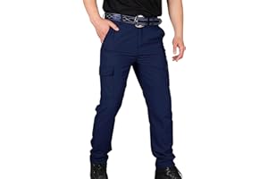 KOBILEE Pantaloni Impermeabili Uomo Stretch Termici Antistrappo Pantaloni da Caccia Softshell Elasticizzati Pantaloni Montagna Sportiva con Tasche Pantaloni Trekking Leggeri Pantaloni da Lavoro
