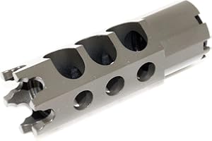 AIRSOFT SHOOTER SHOP Airsoft 84mm DTK-1 Style Muzzle Brake FlashHider Compensator with Adaptor For -14mm CCW Threading Rifle