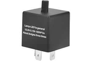 FAFEICY Relè Flash Lampeggiante Regolabile a 3 Pin per Indicatore di Direzione, LED CF13 Jl-02 12,8 V Hyper Flash Fix