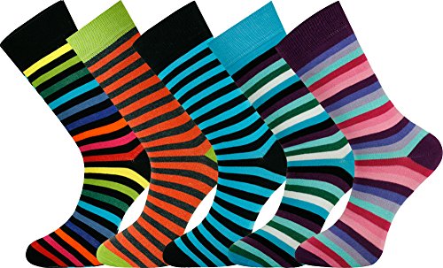 Mysocks® 5 pares de calcetines de hombre Extra fino de algodón peinado sin costura tamaño 40-45